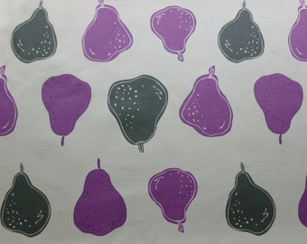 Purple  and Grey Pears by Yuwa of Japan - half yard