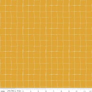 May include: A yellow fabric with a white grid pattern. The grid is made up of thin, white lines that create a series of squares.