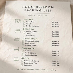 Minimal Moving Planner Printable, 8-Week Relocation Checklist (PDF)