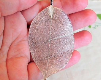 Delicate Silver Leaf Necklace , Autumn Necklace , Leaf Pendant , Fall Jewelry