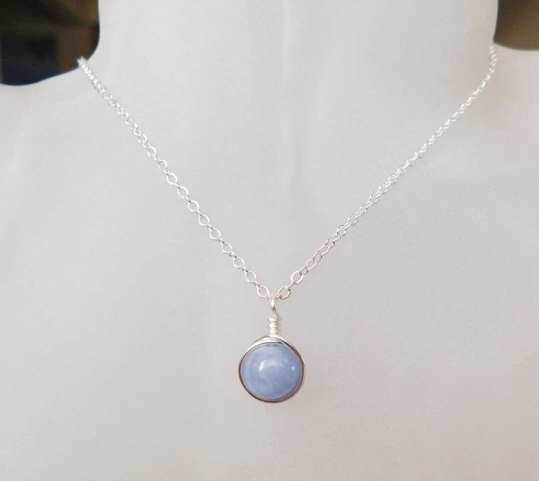 Aquamarine Necklace March Birthstone Necklace Gemstone - Etsy