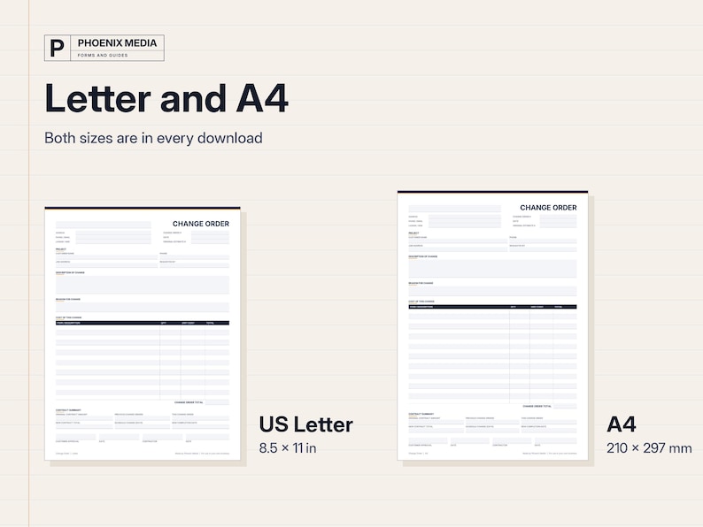 Change Order Form, Fillable PDF Contractor Change Order for Remodel and ...