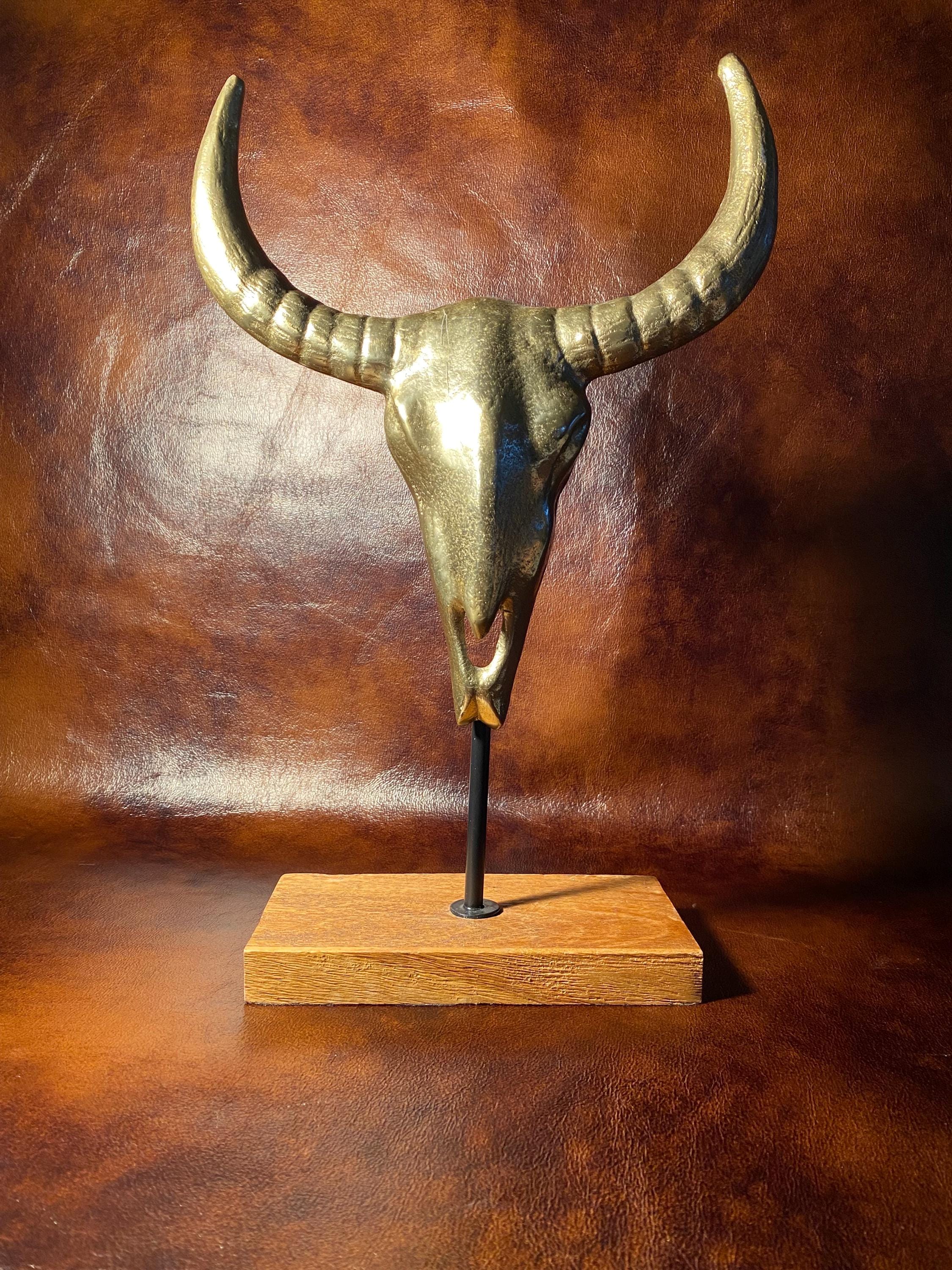Vintage Brass Longhorn - Etsy