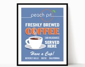 Modern Peach Pit Ad - Inspired by 90210 Art Print Poster