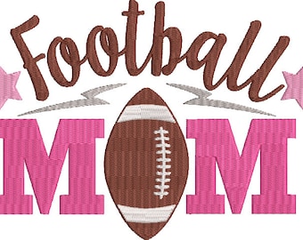 Football Mom Digitized Machine Embroidery Design Sports
