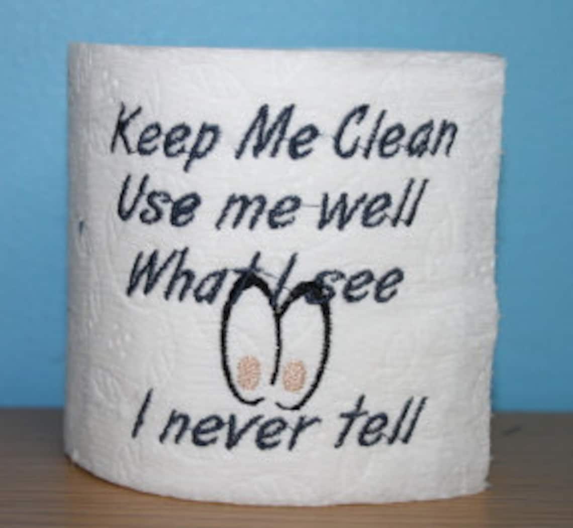 6 Toilet Paper Sayings Machine Embroidery File Toilet Paper Etsy