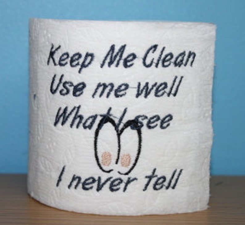 6 Toilet Paper Sayings Machine Embroidery File Toilet Paper Etsy