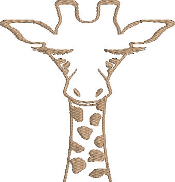 Giraffe Machine Embroidery Design Digital Download ONLY Animal Etsy