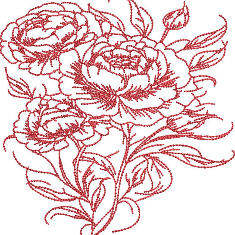 Redwork Embroidery - Etsy