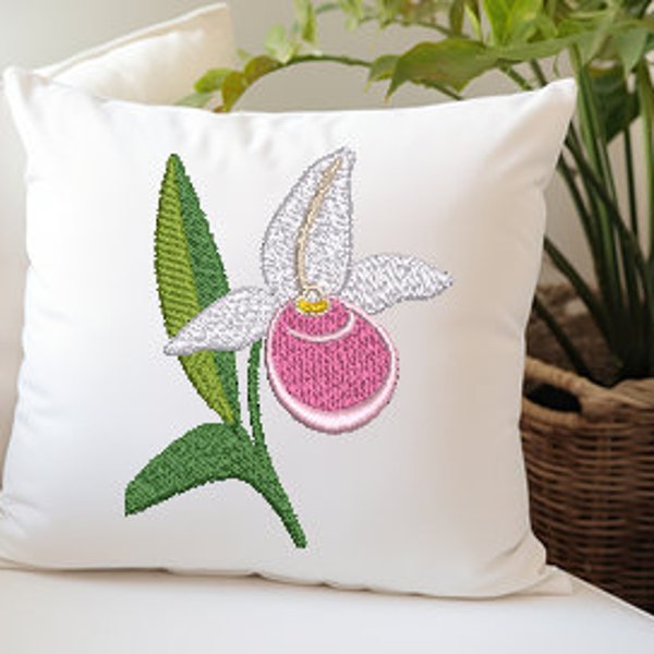 Lady Slipper Minnesota State Flower Machine Embroidery Design  Flower Gardening Garden Digital Download