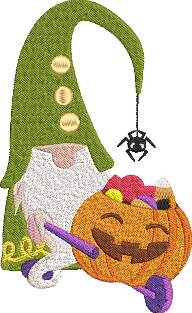 Gnomes Halloween Machine Embroidery Design Digital Download Only