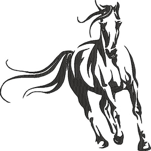 Horse Silhouette Machine Embroidery Design Digital Download Only