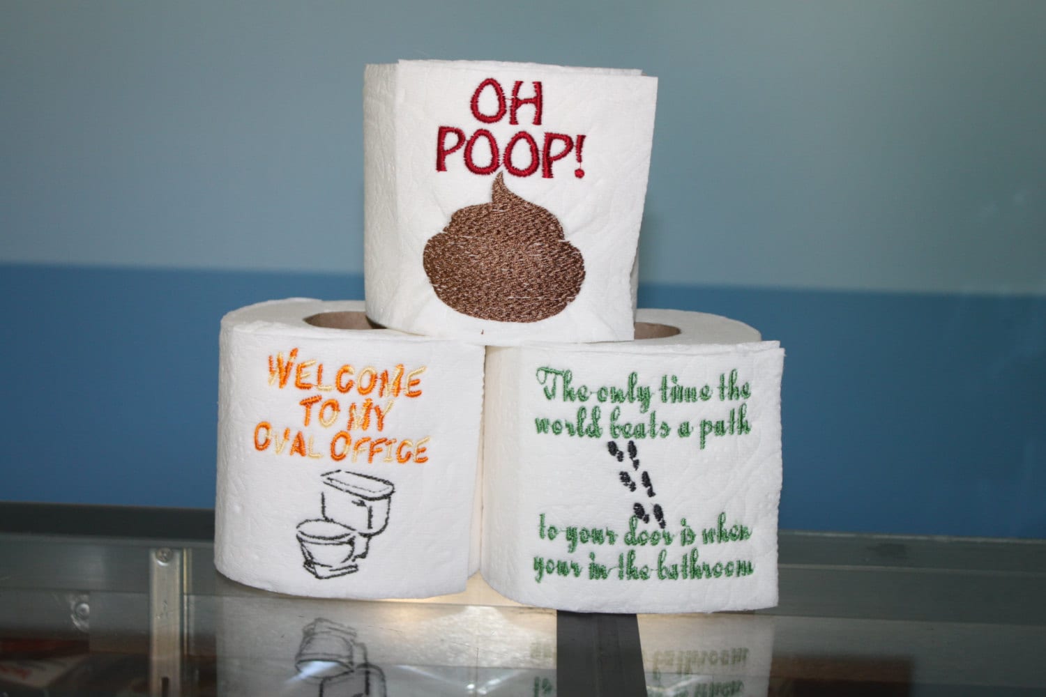 6 Toilet Paper Sayings or Images Filled Machine Embroidery Etsy Canada