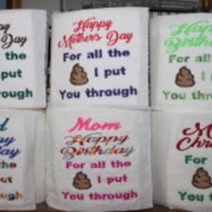 Per tutti quelli che ti ho messo anche se Machine Embroidery Designs Toilet Paper Sayings SET di 6