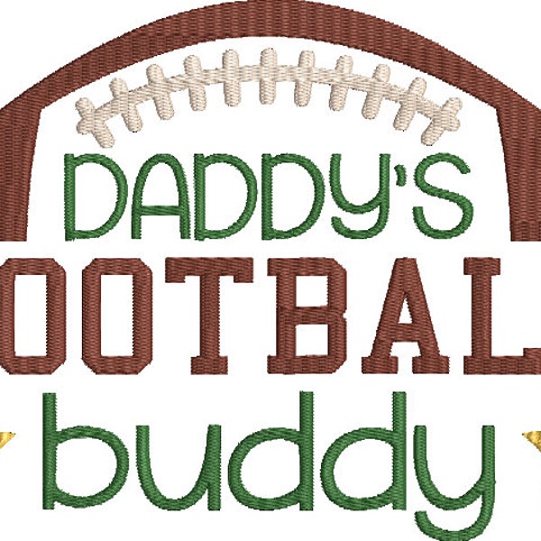 Daddy's Football Buddy Baby One Piece Green And Yellow Cute Boy Or Gir