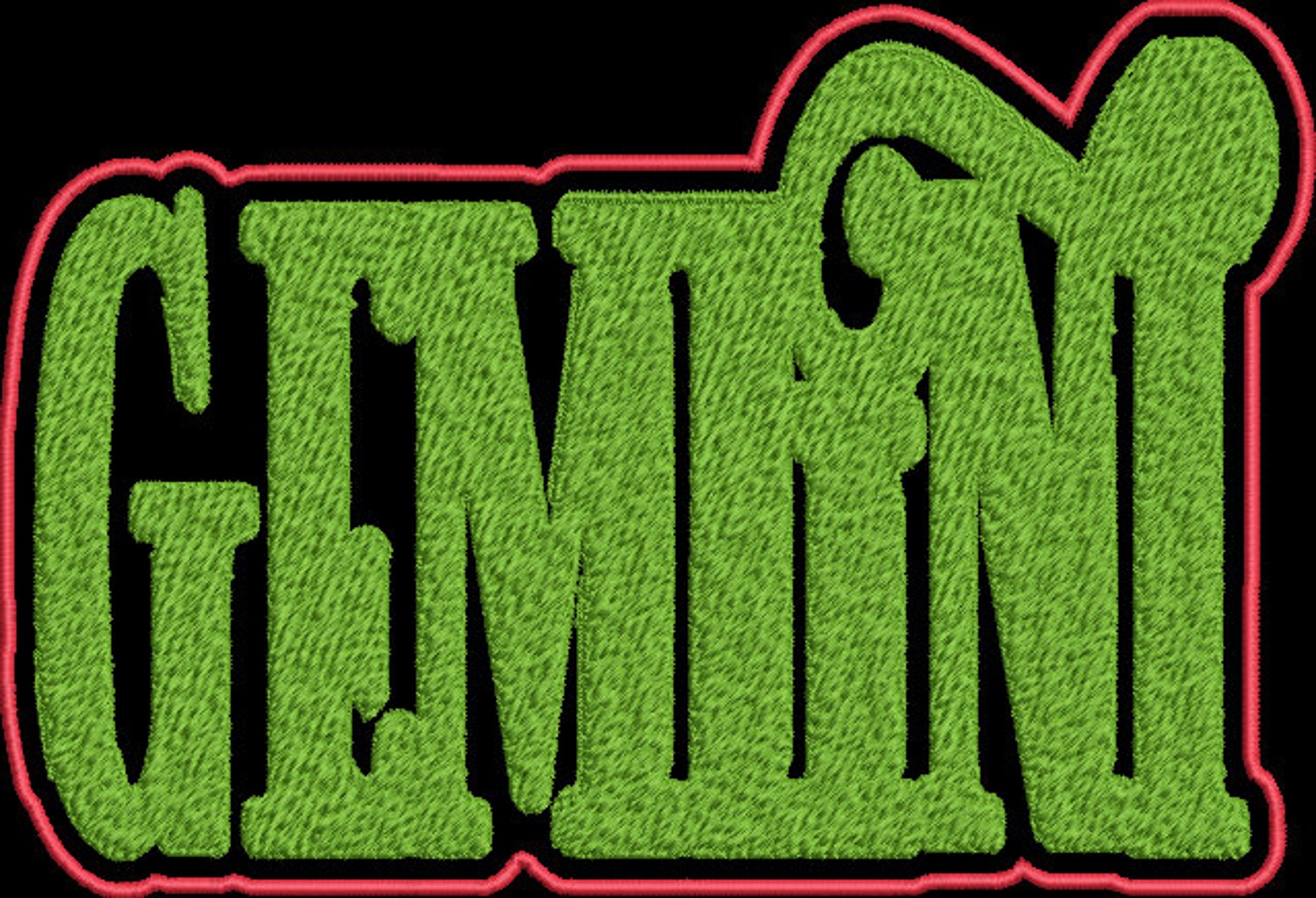 Gemini Word Art Machine Embroidery Designs Zodiac Etsy