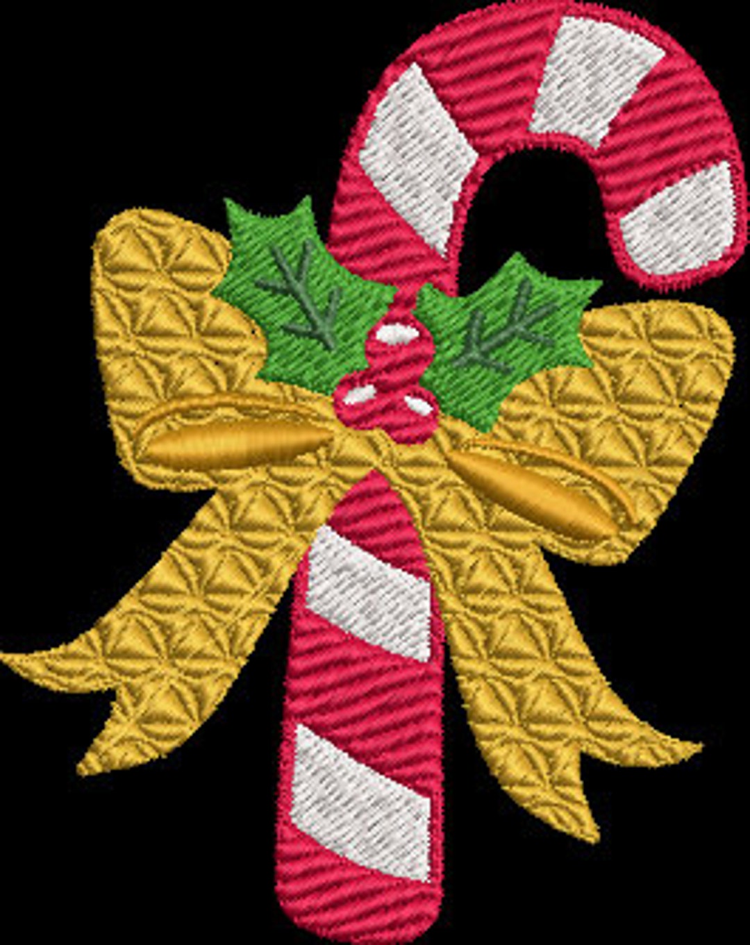 Candy Cane Machine Embroidery Design Digital Download Only Christmas