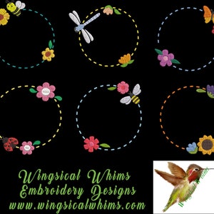 Monogram Design Set Machine Embroidery Designs Sewing Craft Embroidery Lady Bug Butterfly Bee Dragonfly