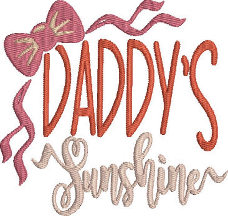 Daddy/'s Sunshine Machine Embroidery Design