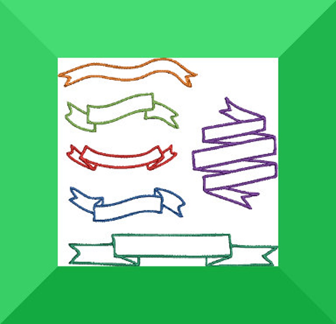 Banner Set of 6 Digitized Machine Embroidery Design Banners - Etsy