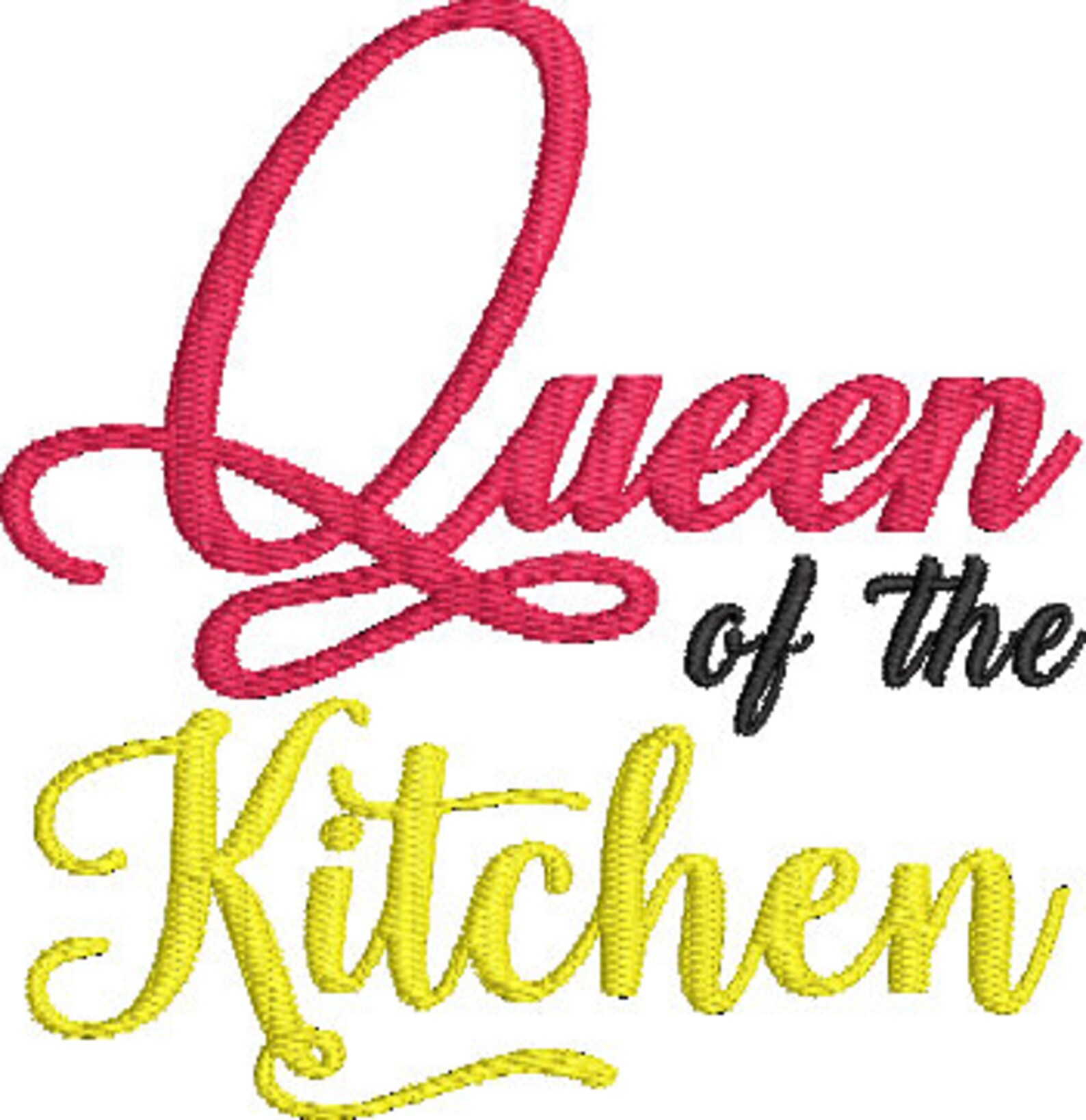Queen of the Kitchen Machine Embroidery Design Cooking Paper Etsy