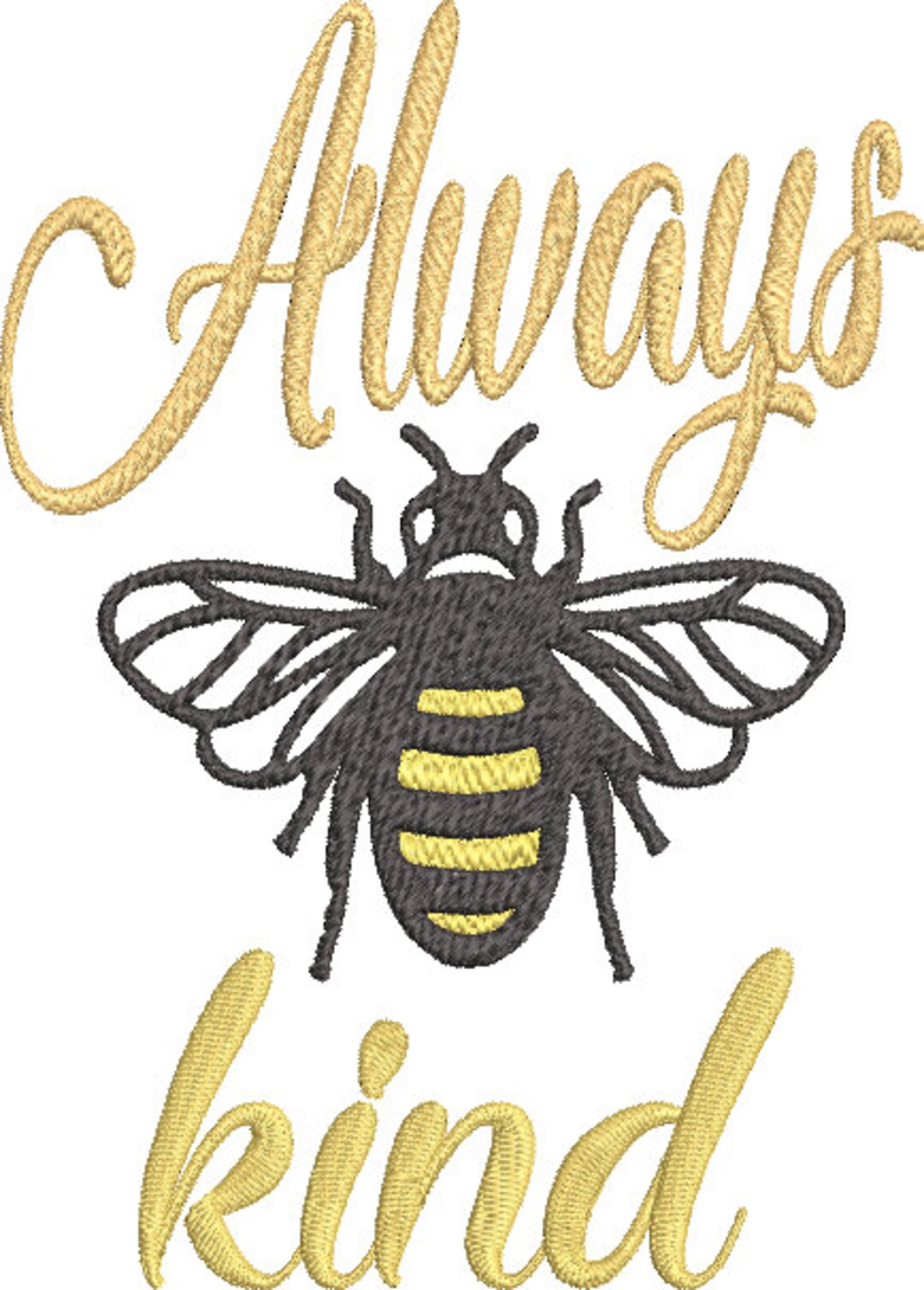 Always Bee Kind Machine Embroidery Design Bee Honey Comb Etsy