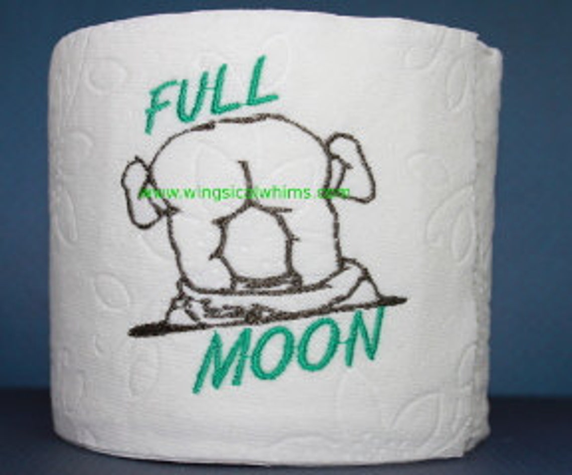 Toilet Paper Machine Embroidery Designs Set of 8 Full Moon Etsy