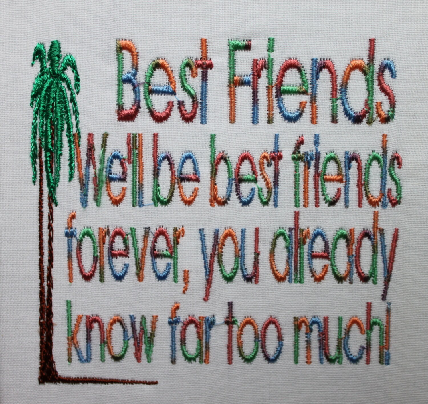 Best Friend Saying Machine Embroidery File ONLY Friend Best Etsy