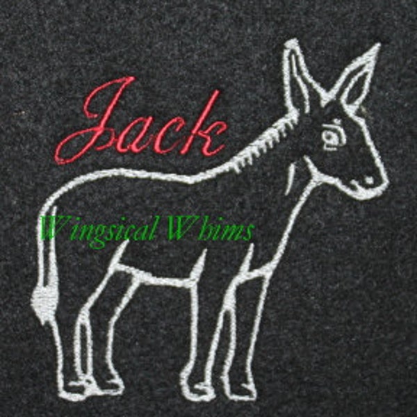 Donkey Digitized Machine Embroidery Farm Hobby Farm