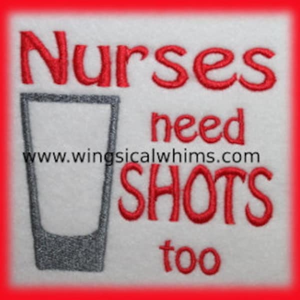 Shot Glass Embroidery Etsy