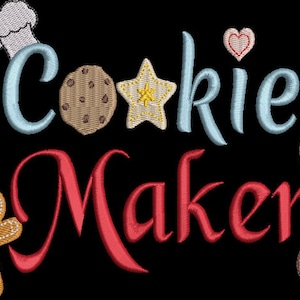 Cookie Maker  Digitized Machine Embroidery Design Apron