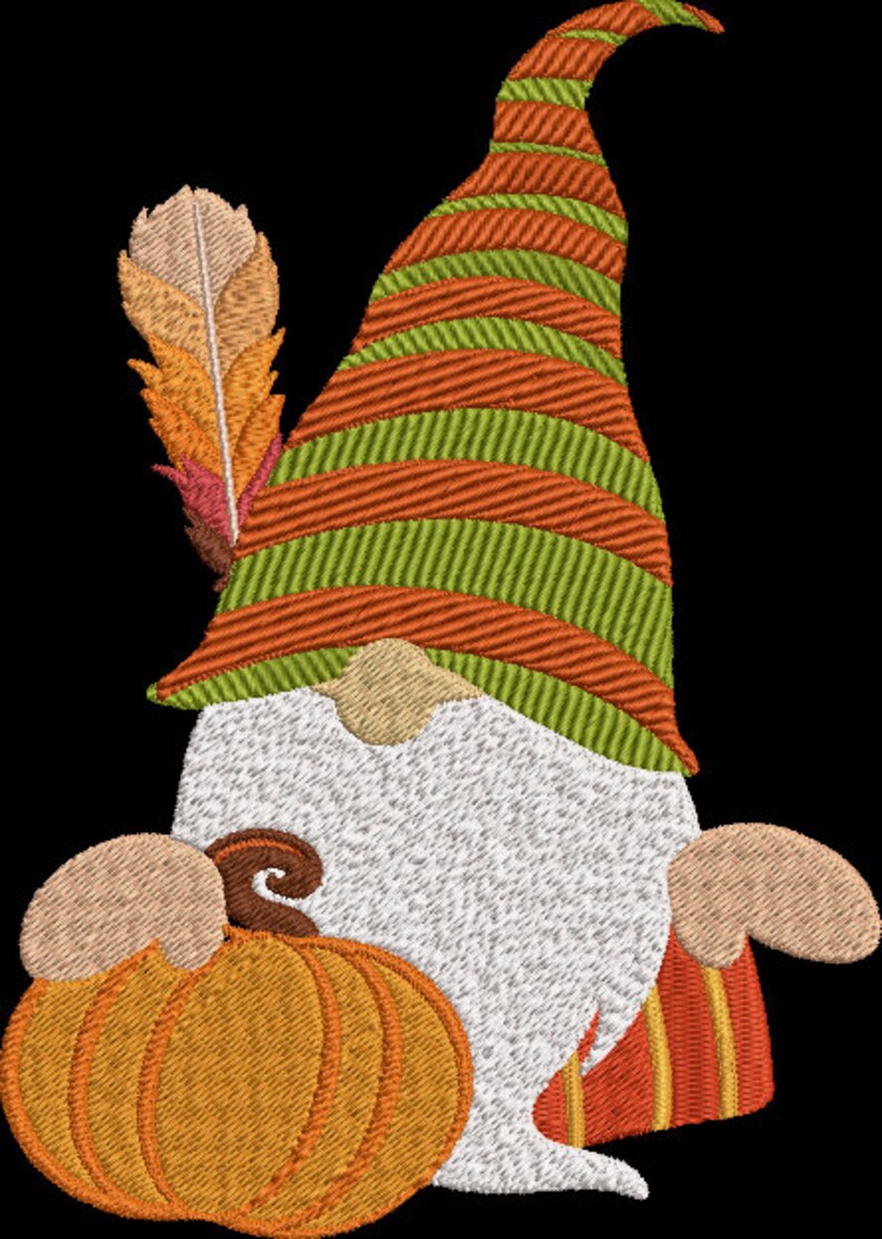Gnomes Thanksgiving Machine Embroidery Design Digital Download Etsy