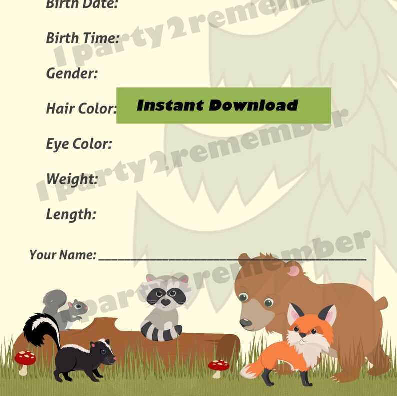 Baby Predictor Woodland Animal Baby Shower Game Woodland Etsy Baby Predictor Woodland Animal Baby Shower Game Woodland Etsy