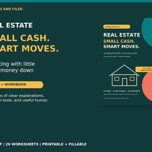 Real Estate Investing Ebook PDF, 81 Page Beginner Guide with 26 Worksheets, House Hacking, Rental Property & Creative Financing