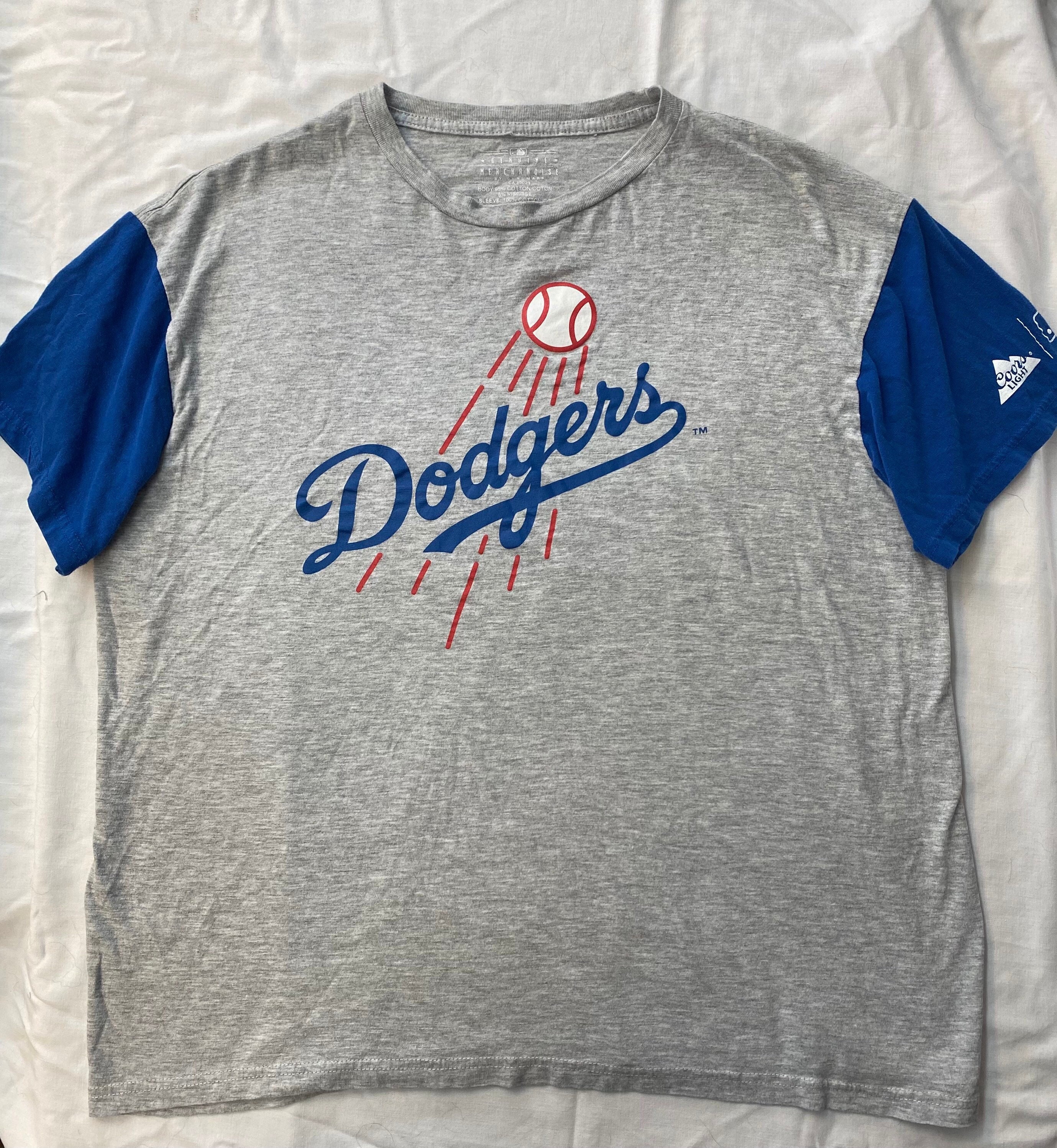 Los Angeles Dodgers Gonzalez Majestic Blue T-Shirt Mens Sz XL Good