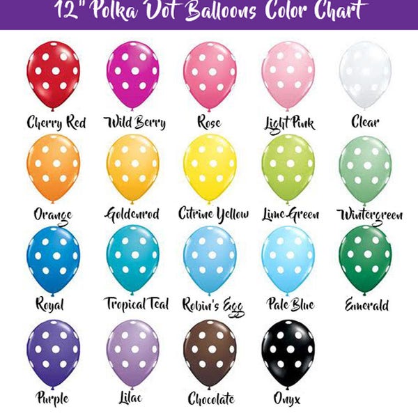 Polka Dot Balloons Party Decor 12" Wedding, Shower, Engagement Party, Bachelorette Party  Pick Your Color Balloon Decorations
