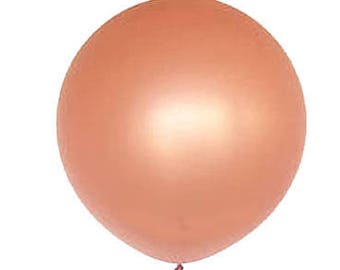 Rose Gold Balloons 36", HUGE Round Latex Balloons, Rose Gold 3 foot Balloon, Rose Gold Big Balloons, Rose Gold Party Decor