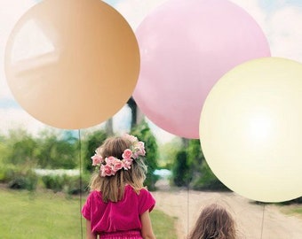 Blush Balloons Round, Huge Giant 36" Baby Photo Shoot, Baby Pink, Ivory Bridal Photo Shoot, 12" Birthday Decoration, Wedding Balloons