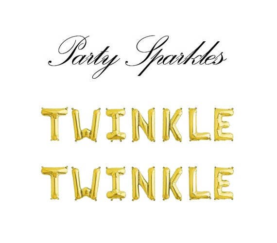 Twinkle twinkle balloon banner, twinkle twinkle little star party decorations, star party ideas, baby shower, twinkle little star birthday