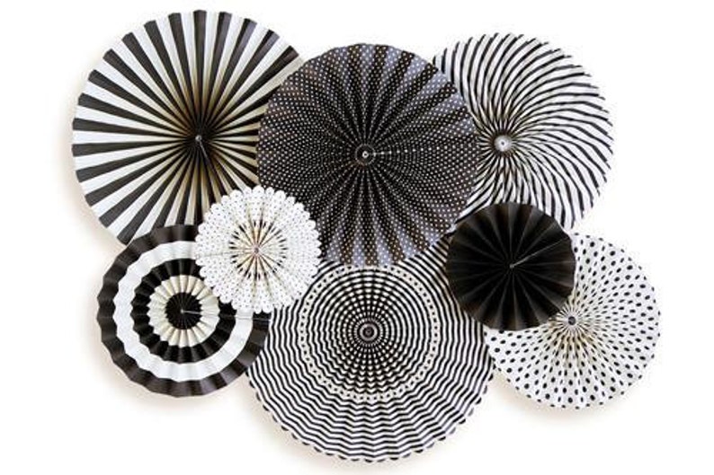 Black and White Fans Backdrop for Eve 2021 Bann Max 48% OFF Birthday Years New a