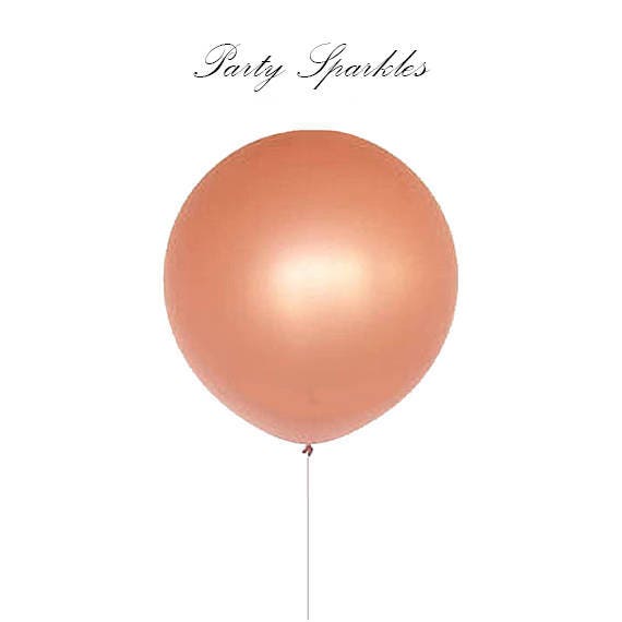 Rose Gold Balloons 36", HUGE Round Latex Balloons, Rose Gold 3 foot Balloon, Rose Gold Big Balloons, Rose Gold Party Decor