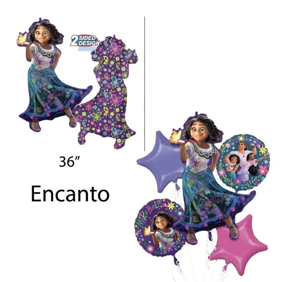 Encanto Party Decor Balloons, Maribel Big Balloon and Bouquet, Disney Birthday Supplies and decorations, 1st, 2nd, 3rd, 4th, 5th, 6th, 7th