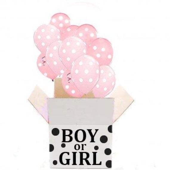 Gender Reveal Balloon in a Box - Balloons for a Gender Reveal Party, Pink and Blue release- Announcement and Gender Reveal Balloon Release
