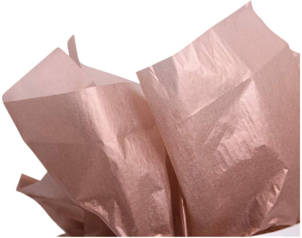 Rose Gold Metallic Tissue Paper Sheets Bulk Rose Pink Gold Etsy