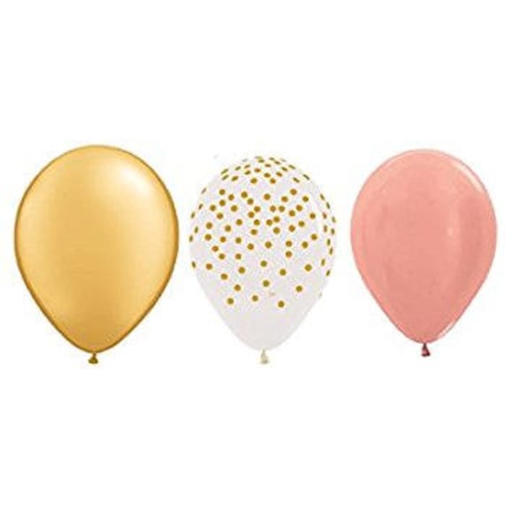 Pink, Rose Gold, Gold Confetti Balloons, First Birthday baby Shower, 11" Baby Pink Balloons , Pick you Colors, Wedding Decor,