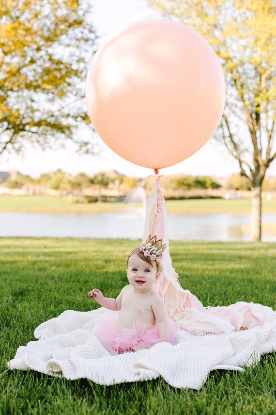 BLUSH Balloons HUGE Round Giant Balloons 36" with  tassel or without, Party Decor, Wedding Balloon, Baby Shower Decor Backdrop Photo Shoot