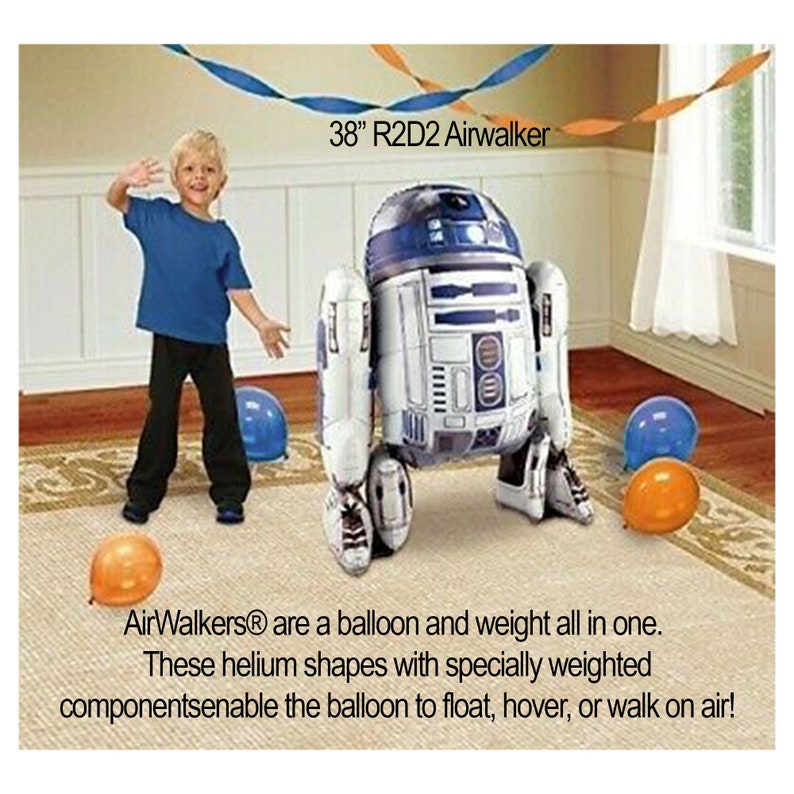 Star Wars Party Decor Balloons, Storm Trooper Air walker Balloon, Kylo Ren, BB8, R2D2, Baby Yoda Darth Vader Balloon, decoration birthday R2D2 Airwalker
