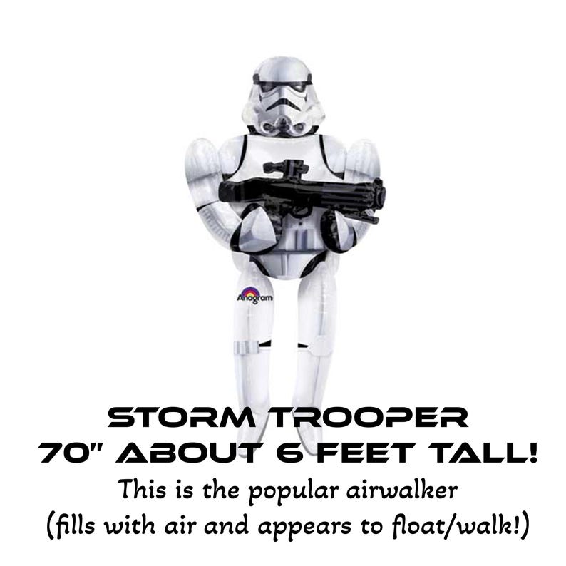 Star Wars Party Decor Balloons, Storm Trooper Air walker Balloon, Kylo Ren, BB8, R2D2, Baby Yoda Darth Vader Balloon, decoration birthday Storm Strooper