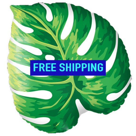 Palm Leaf Balloons, Free Shipping Tropic Like It's Hot Ideas, Green Pink Gold and Palm Leaf Monstera Tree Tropical Party Decorations