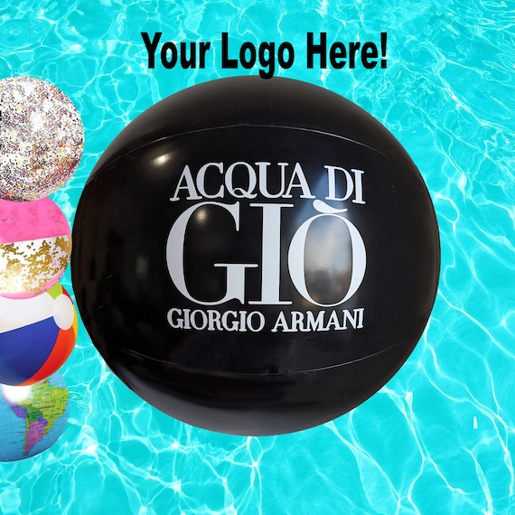 Logo beach balls, Personalized Business & promotional items, branding a black beach ball, Inflatable Pool Party Events and entertainment